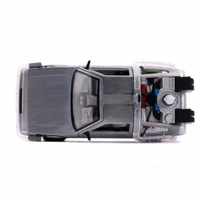Back to the Future Part II die-cast 1:24 scale "Hollywood Rides" light-up DeLorean Time Machine by MyHackerTech
