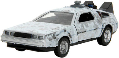 Back to the Future die-cast 1:32 scale "Hollywood Rides" DeLorean Time Machine (Frost Covered) by MyHackerTech