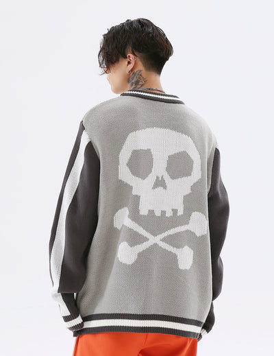 Easy Skull Knit Bomber Jacket by MyHackerTech