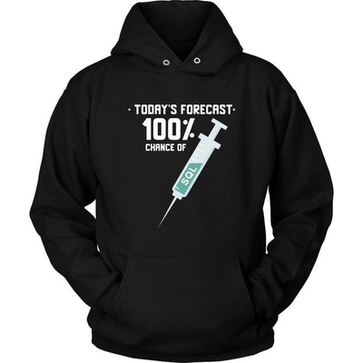 Today's forecast 100% chance of SQL injection - Unisex Hoodie by MyHackerTech