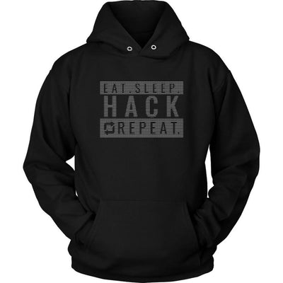 Eat sleep hack repeat v1- Unisex Hoodie by MyHackerTech
