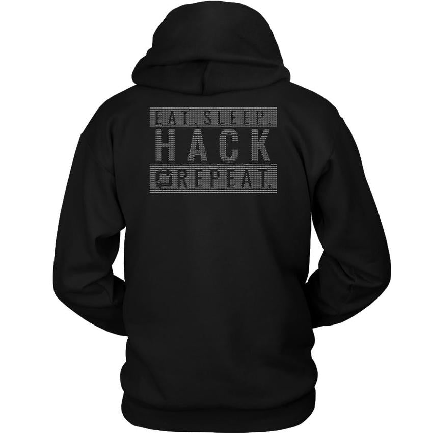 Eat sleep hack repeat v1- Unisex Hoodie by MyHackerTech