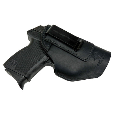 The Defender Leather IWB Holster | Fits Glock 42 | P365 | Hellcat | Lifetime Warranty | Made in USA by MyHackerTech