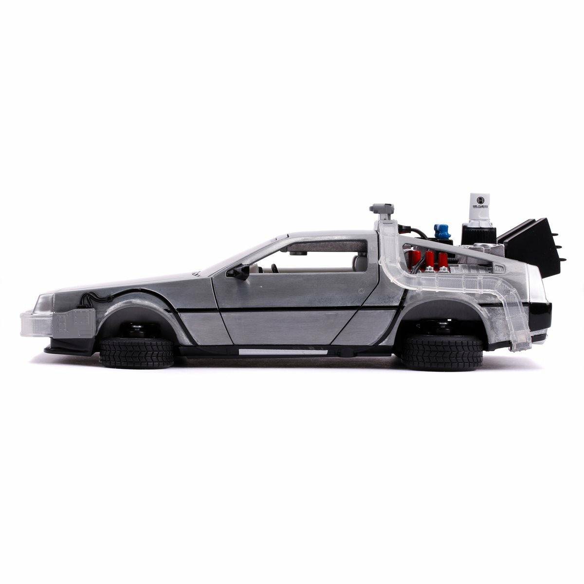 Back to the Future Part II die-cast 1:24 scale "Hollywood Rides" light-up DeLorean Time Machine by MyHackerTech