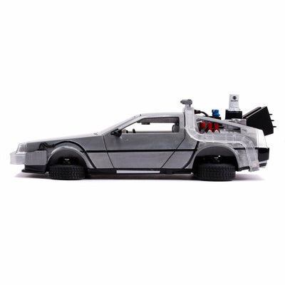Back to the Future Part II die-cast 1:24 scale "Hollywood Rides" light-up DeLorean Time Machine by MyHackerTech