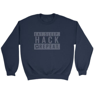 Eat sleep hack repeat v1 - Crewneck Sweatshirt by MyHackerTech