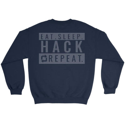 Eat sleep hack repeat v1 - Crewneck Sweatshirt by MyHackerTech