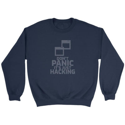 Don't panic it's just hacking - Crewneck Sweatshirt by MyHackerTech