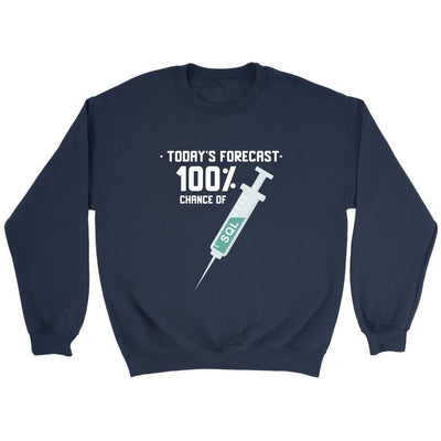 Today's forecast 100% chance of SQL injection - Crewneck Sweatshirt by MyHackerTech