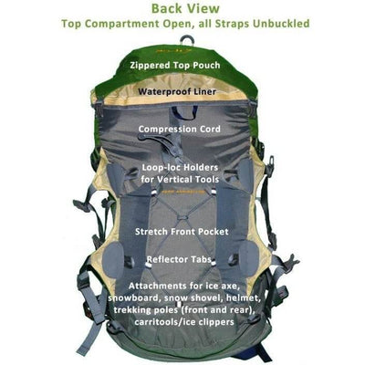 50 or 60 Liter Aarn Peak Aspiration Backpack by MyHackerTech