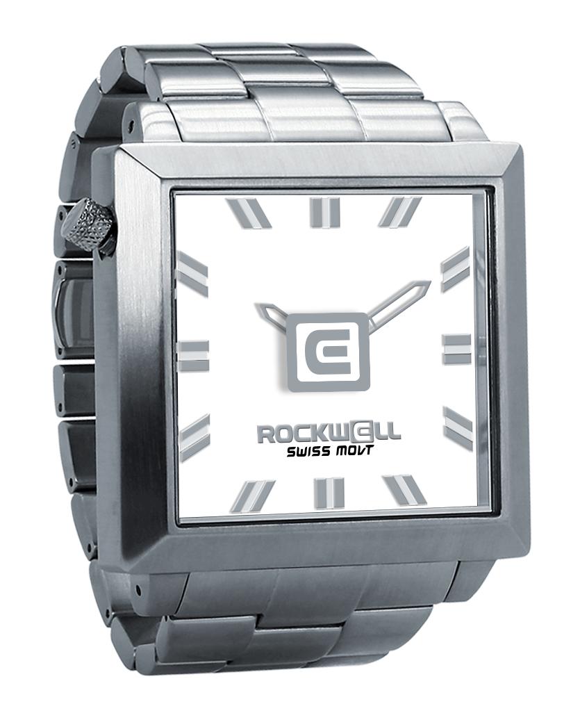 50mm2 (Silver/White) Watch by MyHackerTech