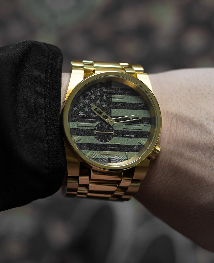50mm Recon Edition (Gold) Watch by MyHackerTech