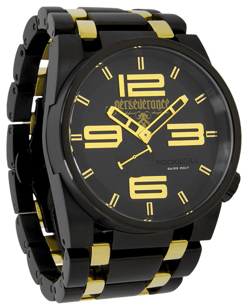 50mm Ricky James Edition (Black/Gold) Watch by MyHackerTech