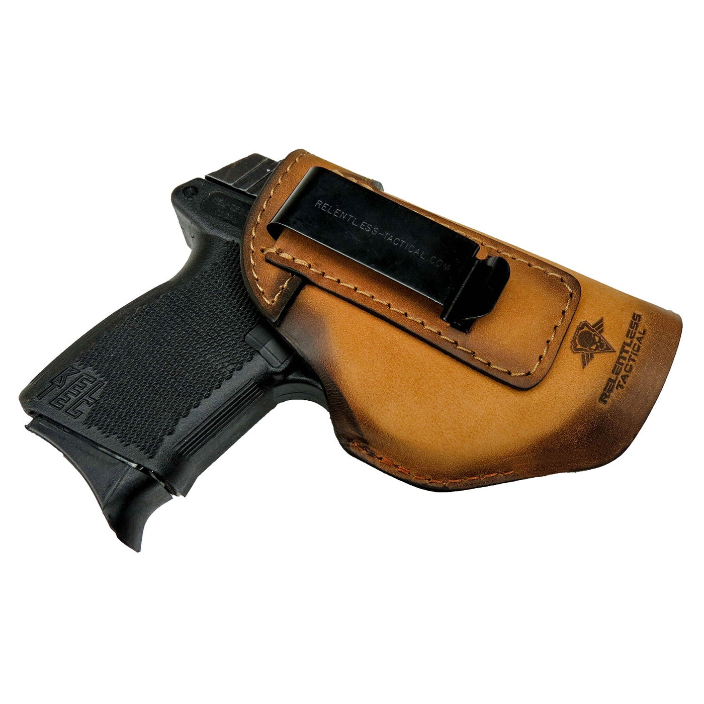 The Defender Leather IWB Holster | Fits Glock 42 | P365 | Hellcat | Lifetime Warranty | Made in USA by MyHackerTech