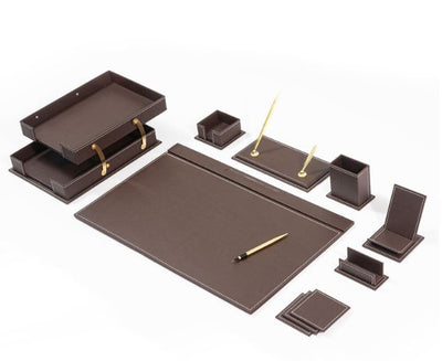 MOOG Classic Leather Desk Set - 12 PCS by MyHackerTech