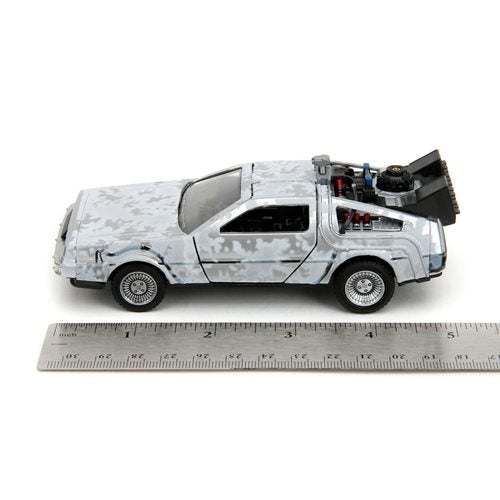 Back to the Future die-cast 1:32 scale "Hollywood Rides" DeLorean Time Machine (Frost Covered) by MyHackerTech