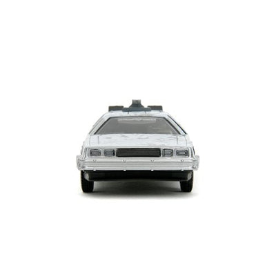 Back to the Future die-cast 1:32 scale "Hollywood Rides" DeLorean Time Machine (Frost Covered) by MyHackerTech
