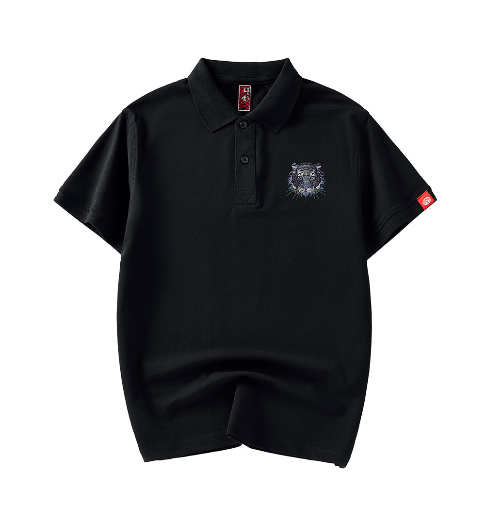 KH536 Tiger Embroidery Polo by MyHackerTech