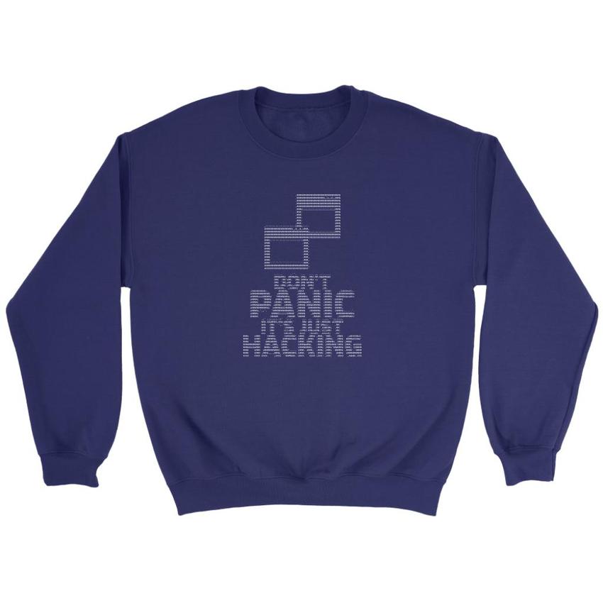 Don't panic it's just hacking - Crewneck Sweatshirt by MyHackerTech