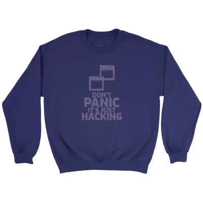 Don't panic it's just hacking - Crewneck Sweatshirt by MyHackerTech