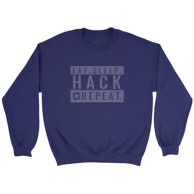 Eat sleep hack repeat v1 - Crewneck Sweatshirt by MyHackerTech