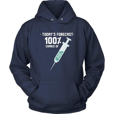 Today's forecast 100% chance of SQL injection - Unisex Hoodie by MyHackerTech