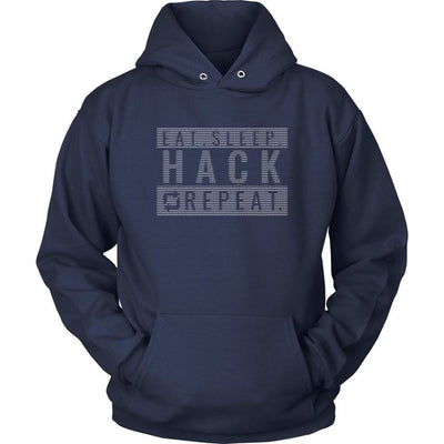Eat sleep hack repeat v1- Unisex Hoodie by MyHackerTech
