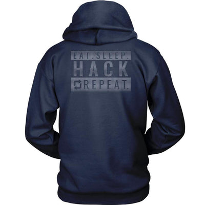 Eat sleep hack repeat v1- Unisex Hoodie by MyHackerTech