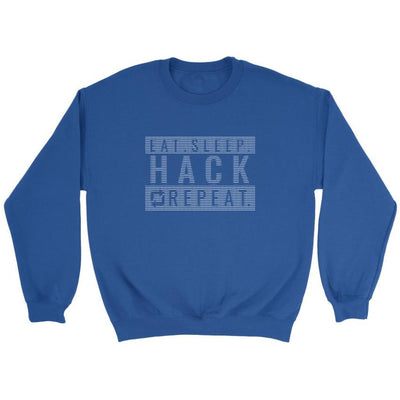 Eat sleep hack repeat v1 - Crewneck Sweatshirt by MyHackerTech