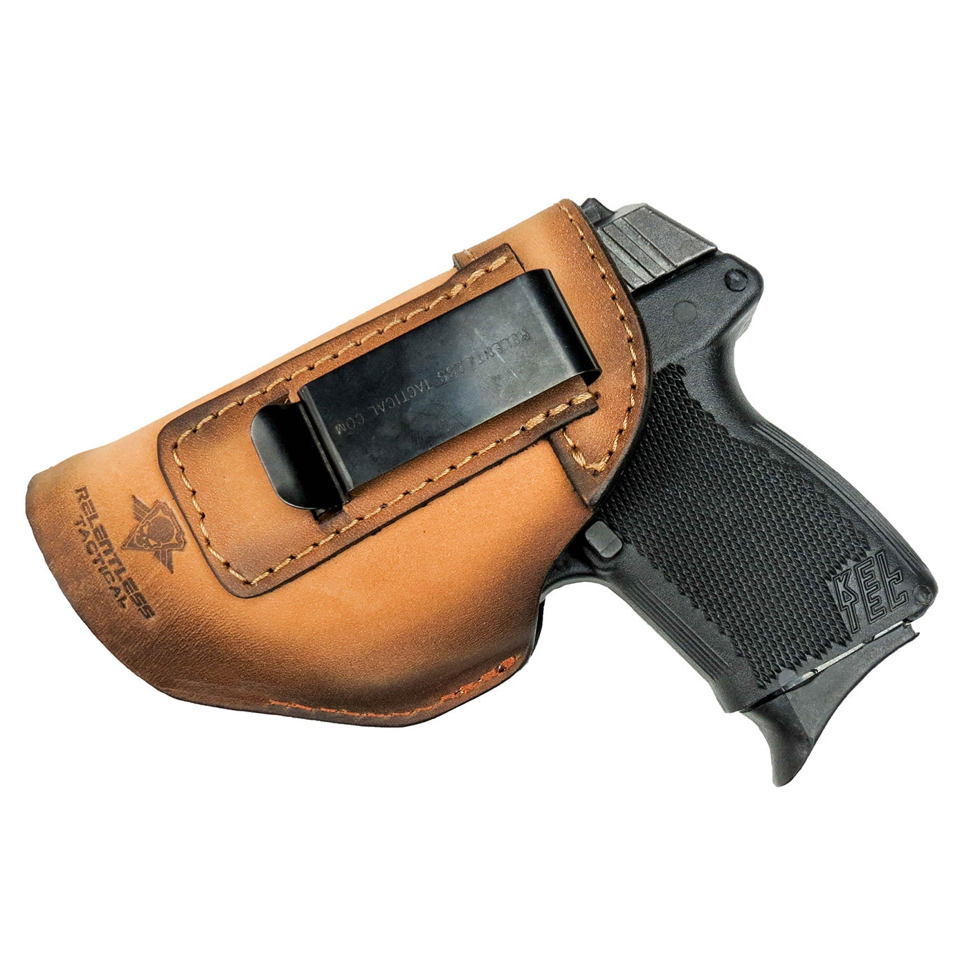 The Defender Leather IWB Holster | Fits Glock 42 | P365 | Hellcat | Lifetime Warranty | Made in USA by MyHackerTech