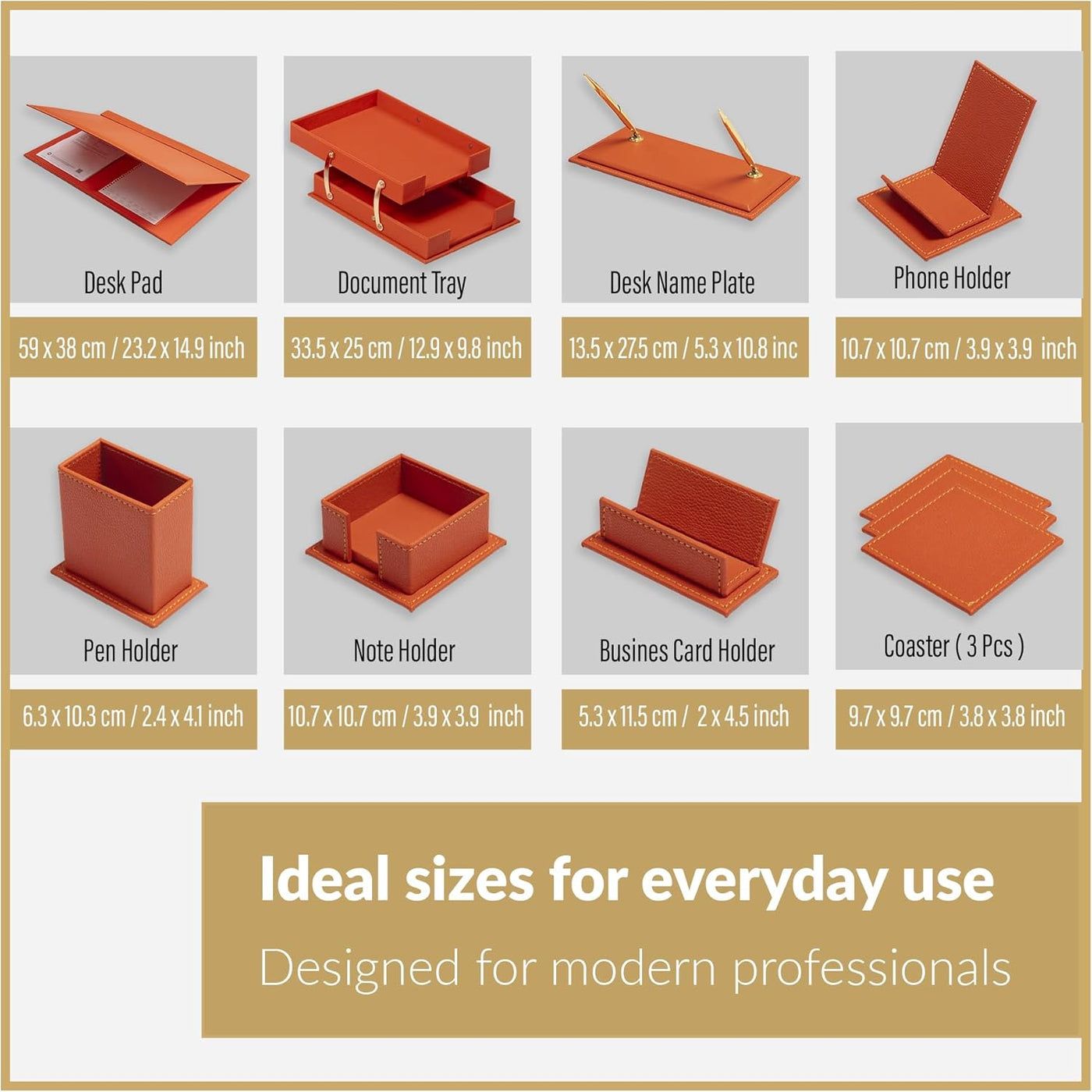 MOOG Classic Leather Desk Set - 12 PCS by MyHackerTech