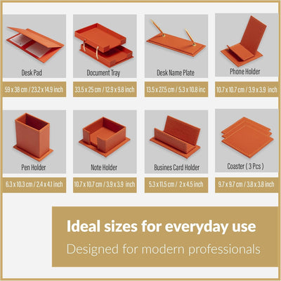 MOOG Classic Leather Desk Set - 12 PCS by MyHackerTech