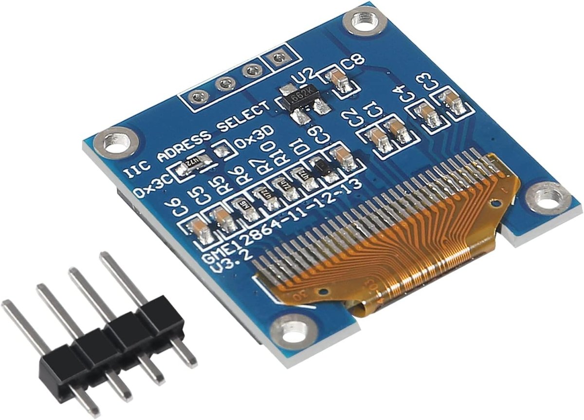 0.96" OLED I2C Display Module 128x64 SSD1306 for Arduino Raspberry Pi – 4-Pin by MyHackerTech
