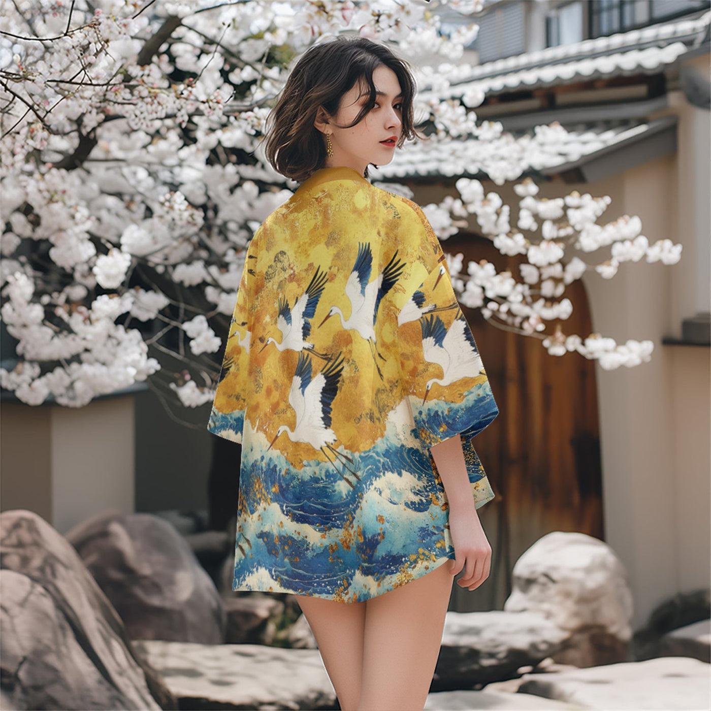 K21 Golden Cranes Kimono by MyHackerTech
