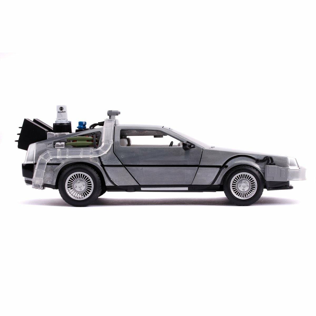 Back to the Future Part II die-cast 1:24 scale "Hollywood Rides" light-up DeLorean Time Machine by MyHackerTech