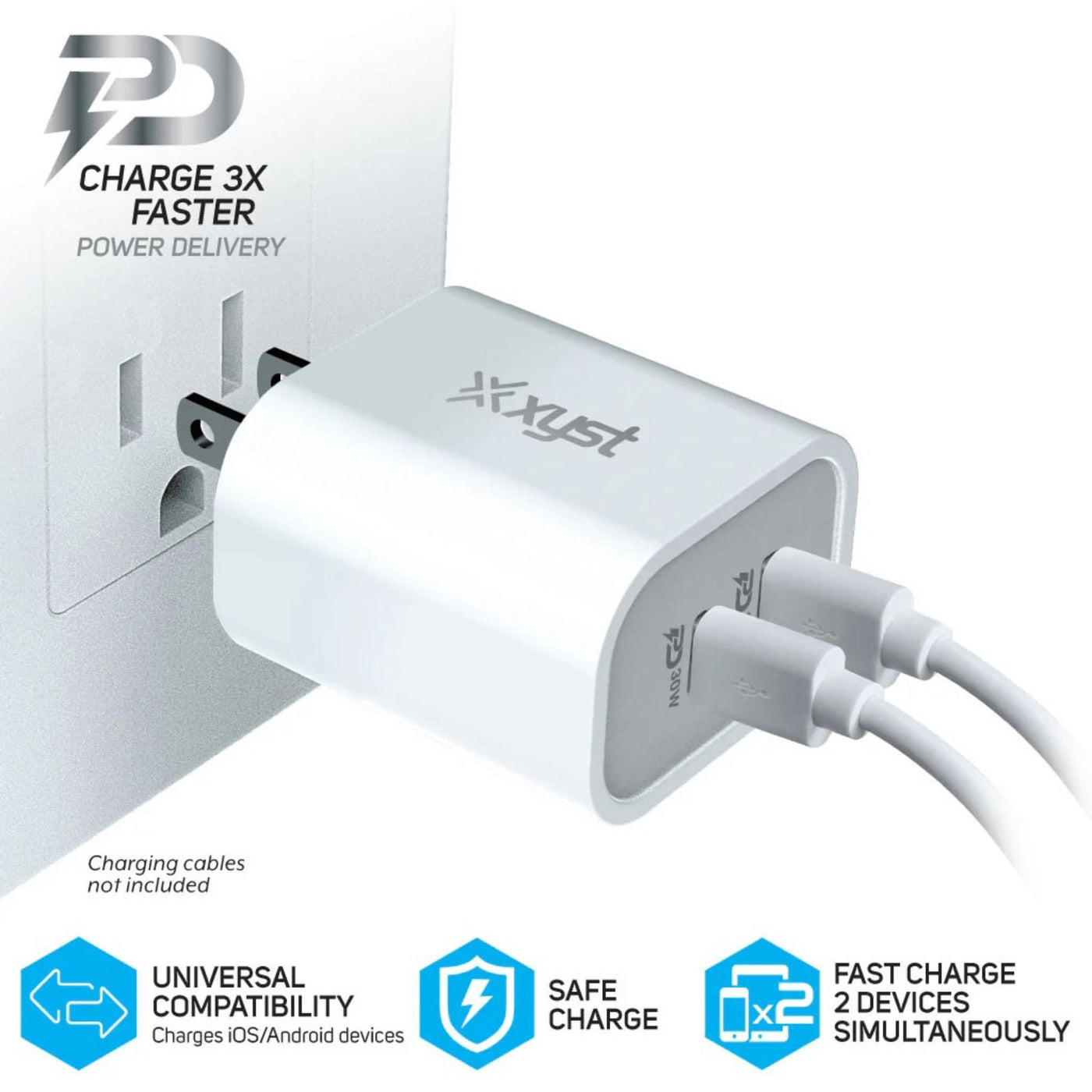 Xyst 30-Watt Dual USB-C Wall Charger