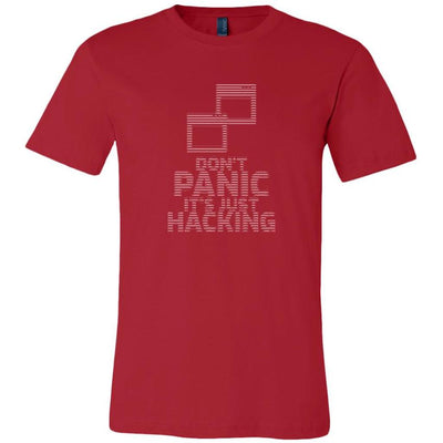 Don't panic it's just hacking - Canvas Mens Shirt by MyHackerTech