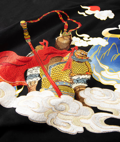 Monkey King Embroidery Hoodie by MyHackerTech