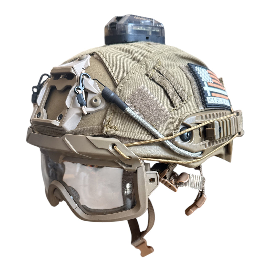 arc rail goggles Tactical Helmet Goggles with Arc Rail Attachments Tan