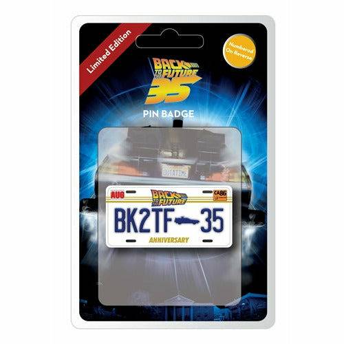 Back to the Future Limited Edition 35th Anniversary License Plate Pin Badge by MyHackerTech