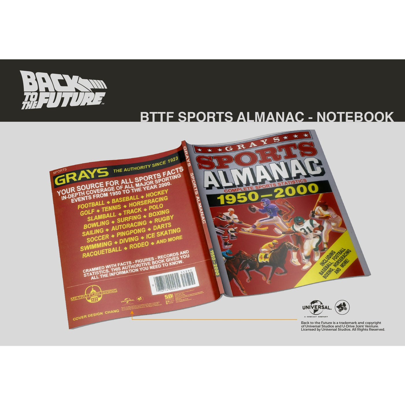 Back to the Future Part II Grays Sports Almanac softcover notebook by MyHackerTech