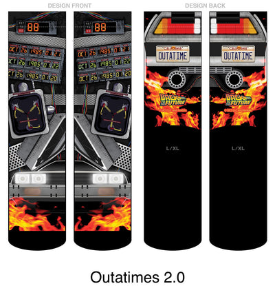 Back to the Future "Outatime 2.0" Unisex Socks by MyHackerTech
