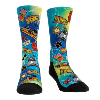 Back to the Future "Icons All-Over" Unisex Socks by MyHackerTech