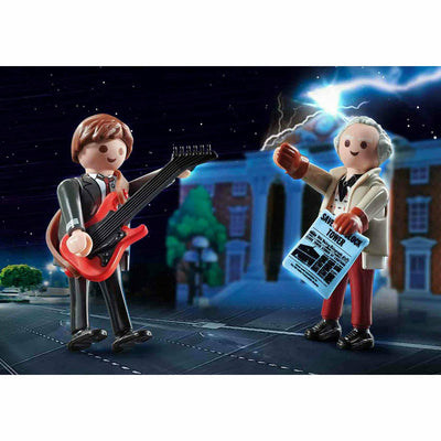 Back to the Future Playmobil Marty McFly & Dr. Emmett Brown "1955 Edition" 6-piece vinyl figures 2-pack by MyHackerTech