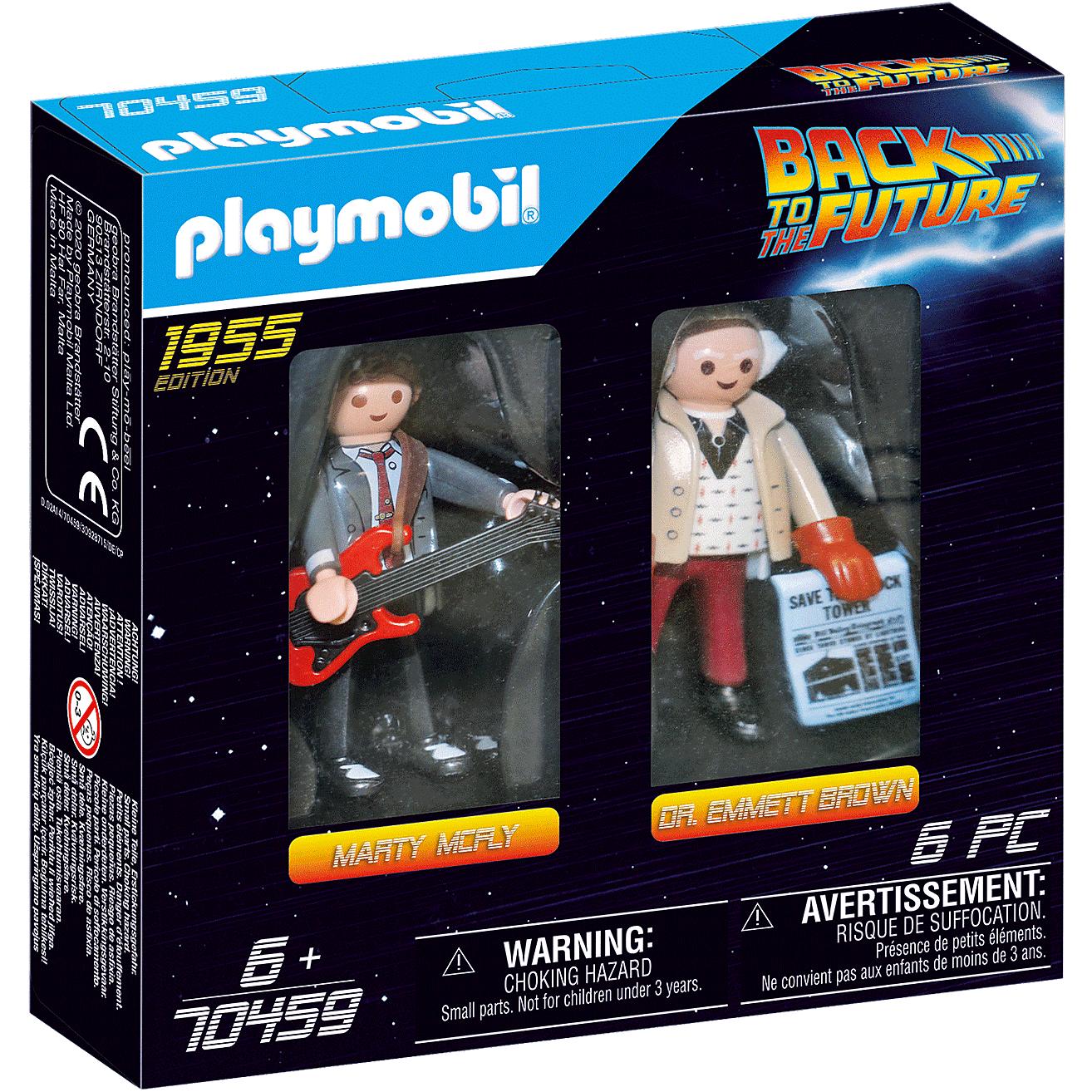 Back to the Future Playmobil Marty McFly & Dr. Emmett Brown "1955 Edition" 6-piece vinyl figures 2-pack by MyHackerTech