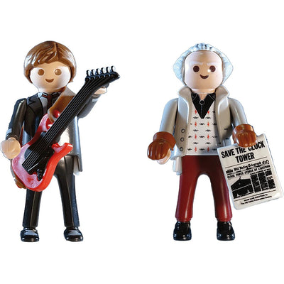 Back to the Future Playmobil Marty McFly & Dr. Emmett Brown "1955 Edition" 6-piece vinyl figures 2-pack by MyHackerTech