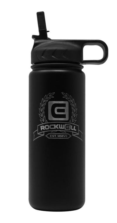 Rockwell Warrior Flask - Double Walled - Stainless Steel Flask - (BLACK) by MyHackerTech