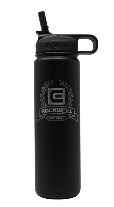 Rockwell Warrior Flask - Double Walled - Stainless Steel Flask - (BLACK) by MyHackerTech