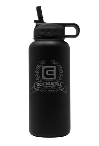 Rockwell Warrior Flask - Double Walled - Stainless Steel Flask - (BLACK) by MyHackerTech