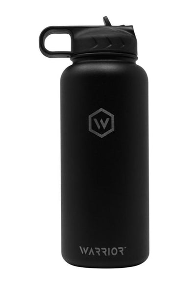 Rockwell Warrior Flask - Double Walled - Stainless Steel Flask - (BLACK) by MyHackerTech